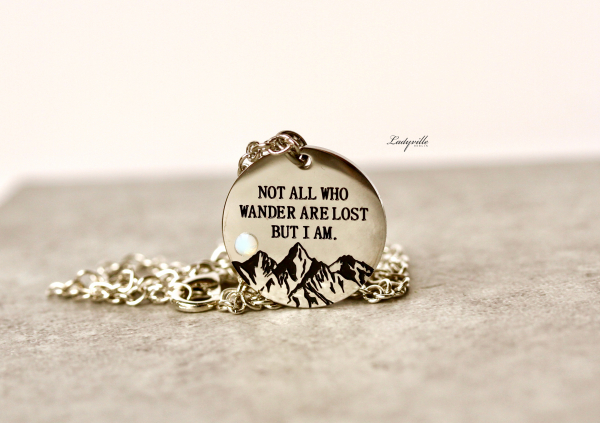 Kette Lost Opal Sonnenaufgang / Geschenk Weltreisende / Geschenk Teenager / Geschenk Wanderlust / Berge Schmuck / Geschenk für sie /Hoffnung